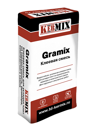 Клей Gramix для керамогранита, мрамора и композитного камня, 25 кг